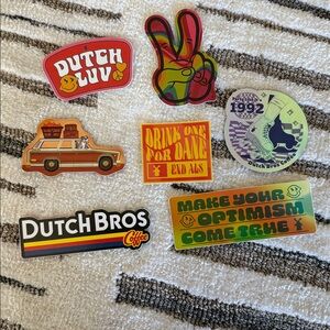 Vibrant Dutch Bros Sticker Collection